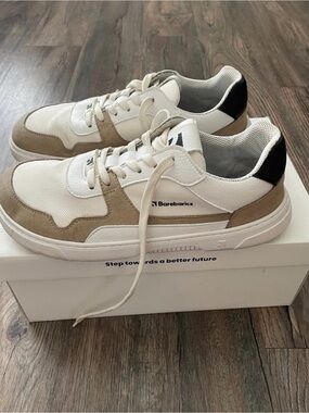 Barebarics Zing Barefoot Shoes, white and beige, 39
